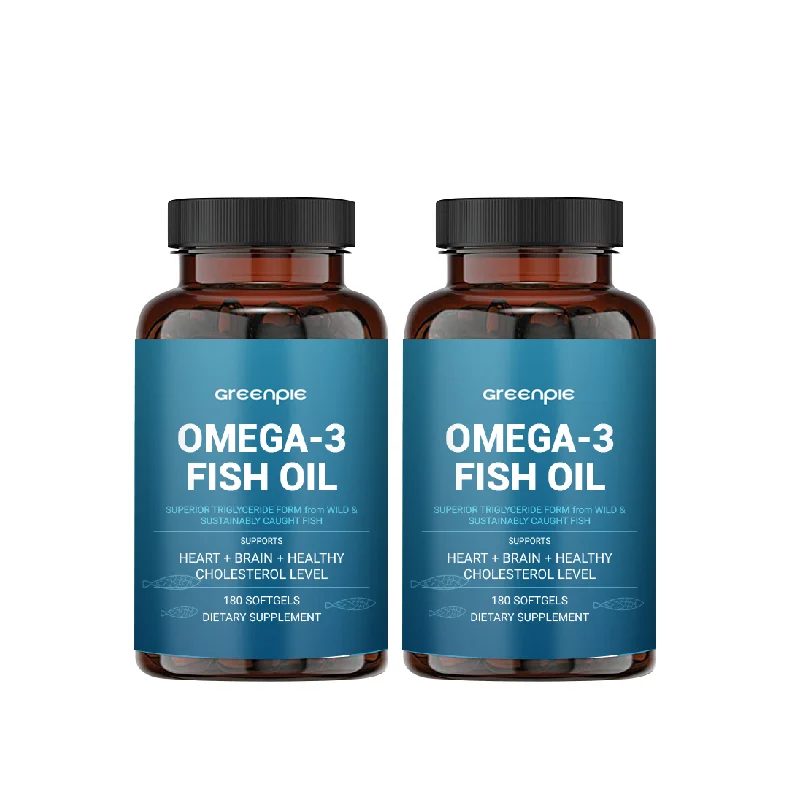 Greenpie Health Supplements Omega-3 Fish Oil Capsules with Vitamin K2 and D3 for Cardiovascular System