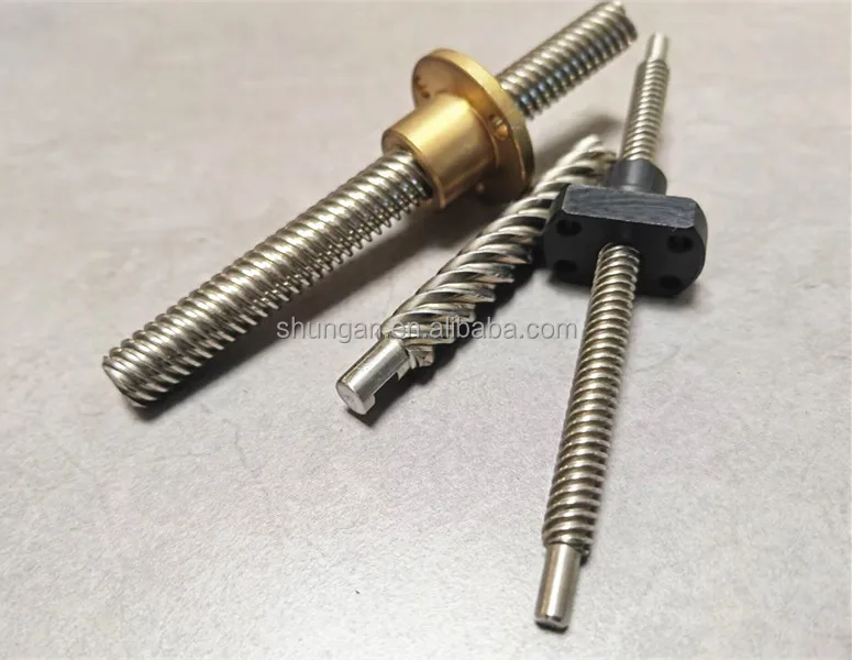 Non-standard custom machining of stainless steel orthodontic T-shaped trapezoidal coarse and fine teeth lead screw