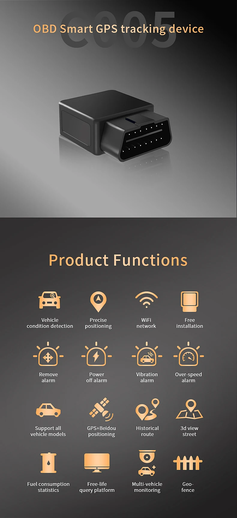 Anti Theft Wholesale Factory Price Free Software 4G No Diagnostic Real Time Positioning Obd Car Gps Trackers Gt08D