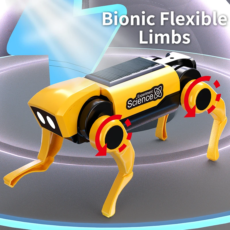 Education Diy Assembled Energy Solar Power Toy Kids Intelligent Electric Llow Price Interactive Rc Smart Robot Dog Toys For Sale