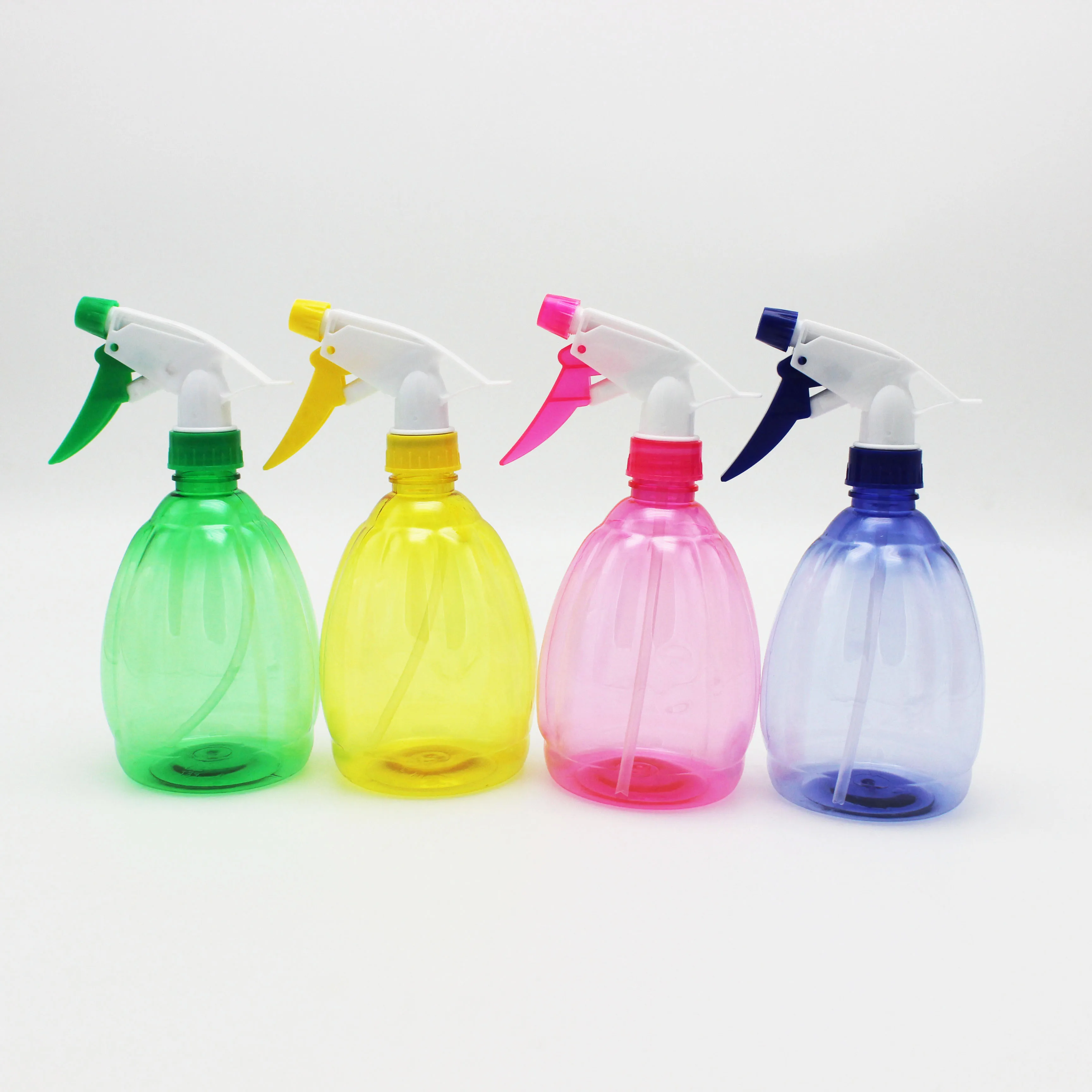 Wholesale empty 500ml Candy-colored Clear watering can Small household spray bottle Hand pressure spray bottle With Plastic pump