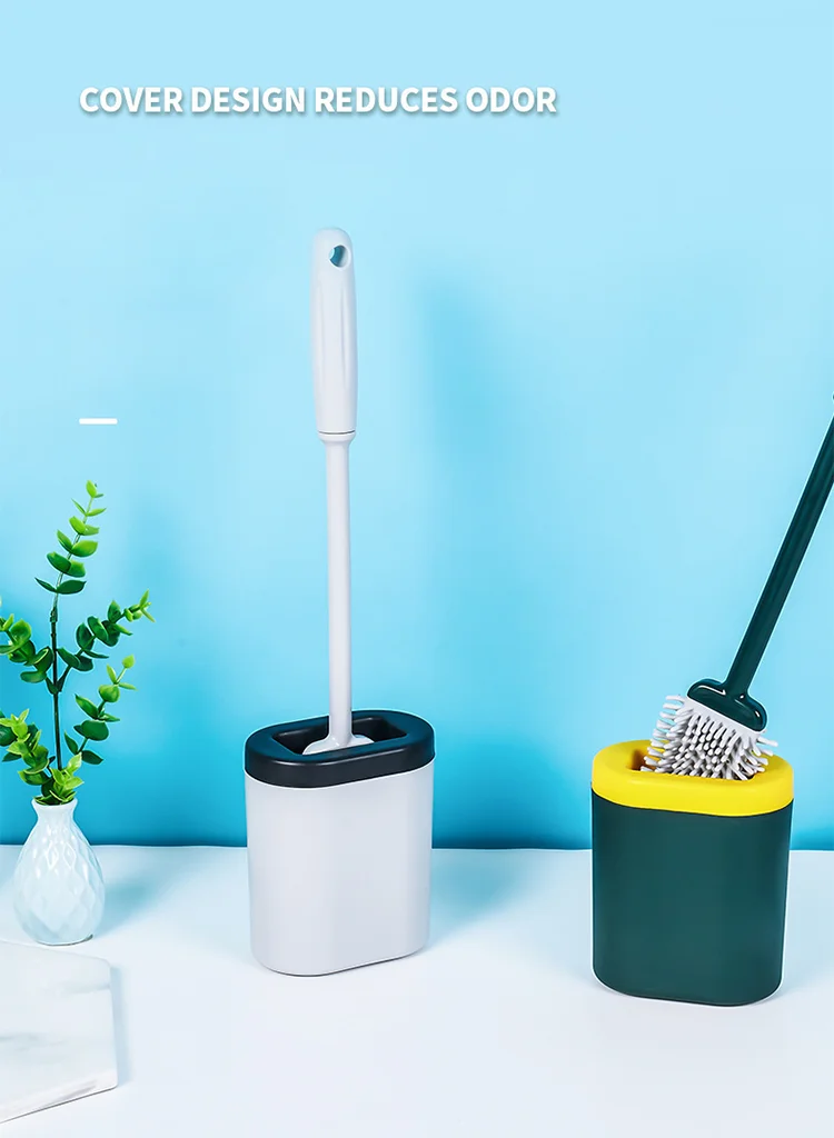 Silicone toilet brush set with no dead corners to wipe the toilet magic tool brush hanging wall wash toilet brush