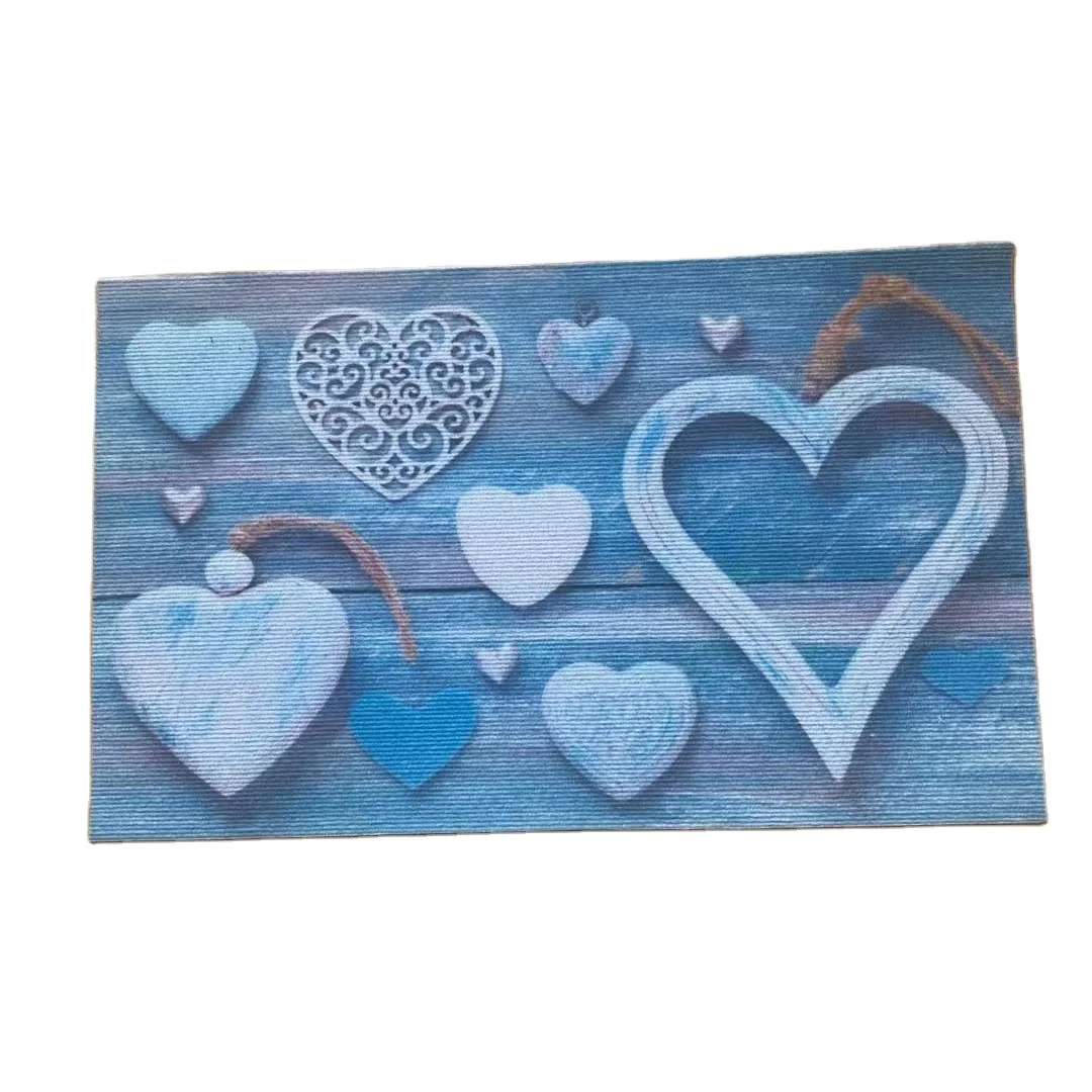 Custom printed granular velvet floor mats of various patterns are suitable for porches and rooms