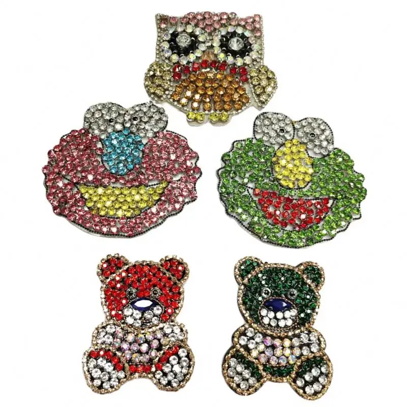 DIY handmade beaded color owl panda frog bag clothing shoes hats beautifully decorated cloth accessories Patch