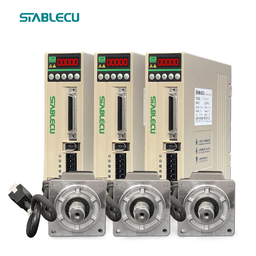 Single Phase 1.27NM 60mm CNC 400W 6kw 25kw 1kw 3600w 220v 3phase  matching original ac servo motor and driver
