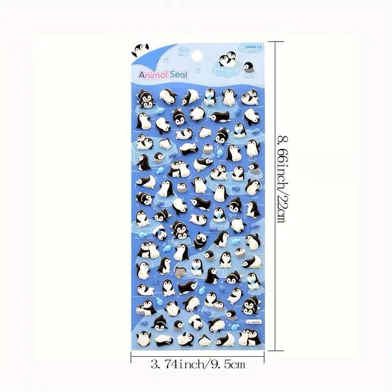 Penguin Cartoon Three-dimensional Bubble Sticker Sticker Handmade Decoration Mobile Phone Cup Book Graffiti Sticker