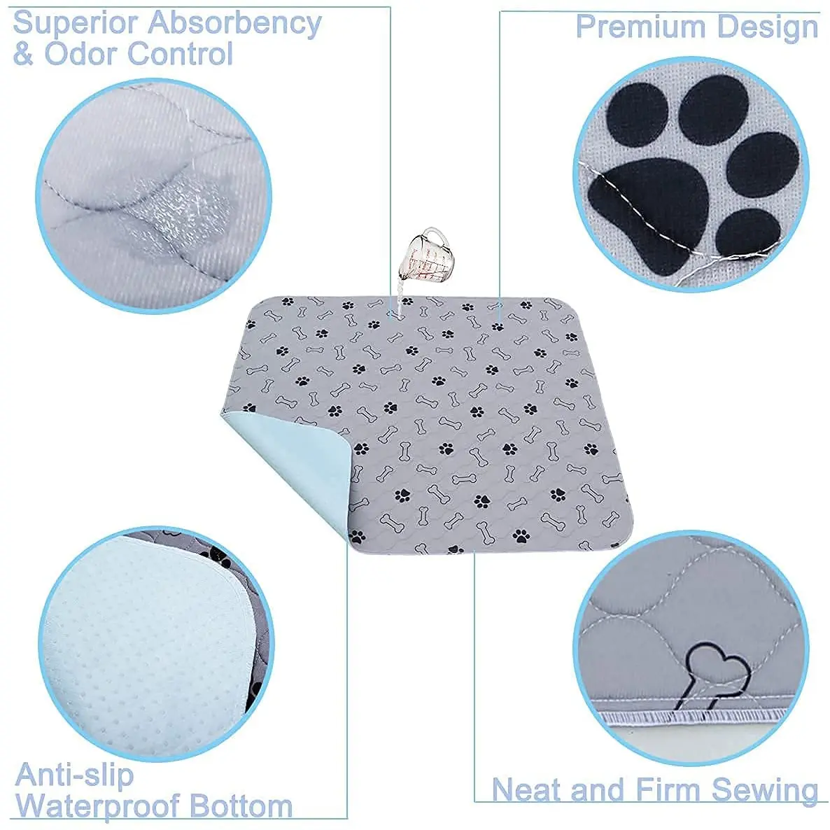 YK Puppy Training Urine Pet Diaper Pads Reusable Potty Pet Dog Pee Pad for Pets Training