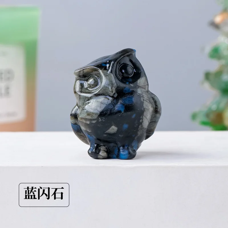 Оптовая продажа высокое качество натуральный мрамор Сова Кристалл полированные кристаллы для исцеления