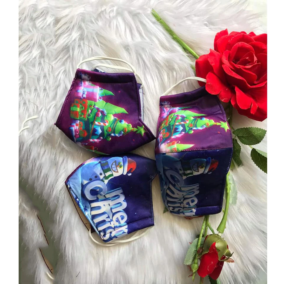 Модный Рождественский чехол для лица из полиэстера и хлопка многоразовая мягкая удобная 3D-печать индивидуальный дизайн