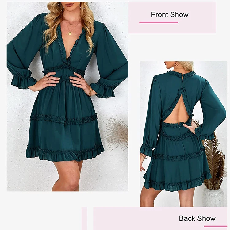 Able Plus Size Mujer  Vestido De 15 Longo Fall Gaun Vestidos-Pelo-Joelh Custom Plus Dress Plus Size Casual Dresses Ladies