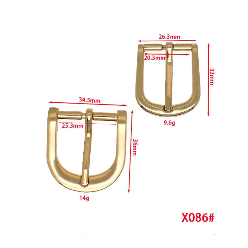 Ready to ship Italy style pin buckle 20/25mm inner size Zamak metal hardware women belt fastener garment fittings