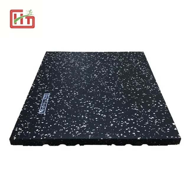 High quality anti-fatigue rubber tile floor mat non-peculiar-smell soft gym flooring