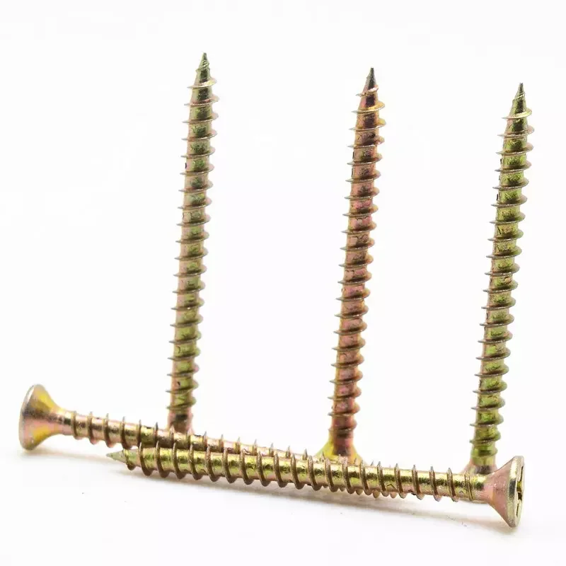 High quality good hardness POZI drive yellow zinc MDF chipboard screws