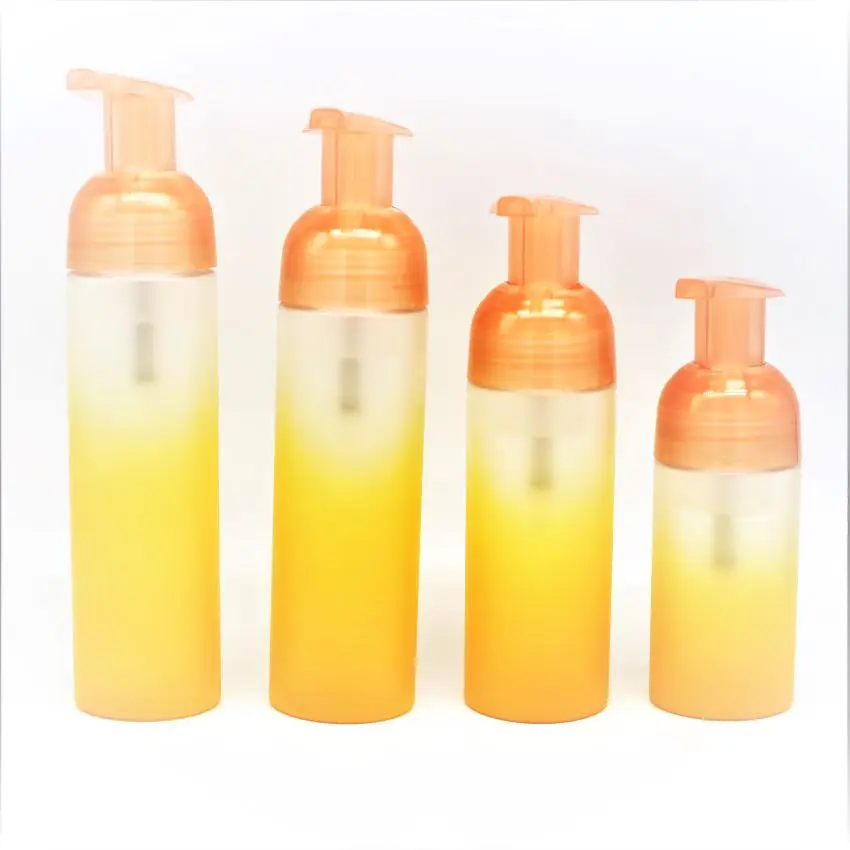 2022 new manufacturer direct selling orange mousse soap pump right lock 43 / 410 0.8cc spray volume custom color straw length