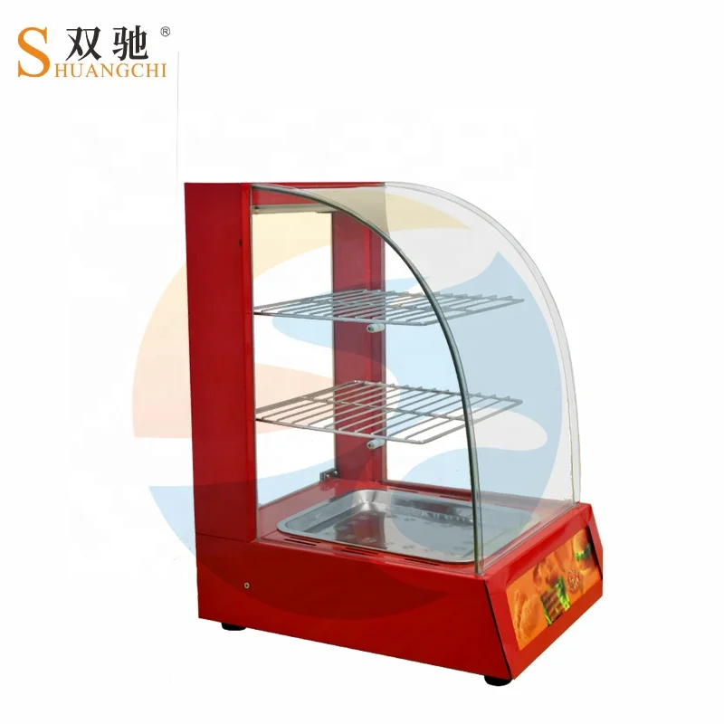 China Commercial Glass Food Warmer Showcase Table Top Warmer Display Warming Showcase Snack Machine