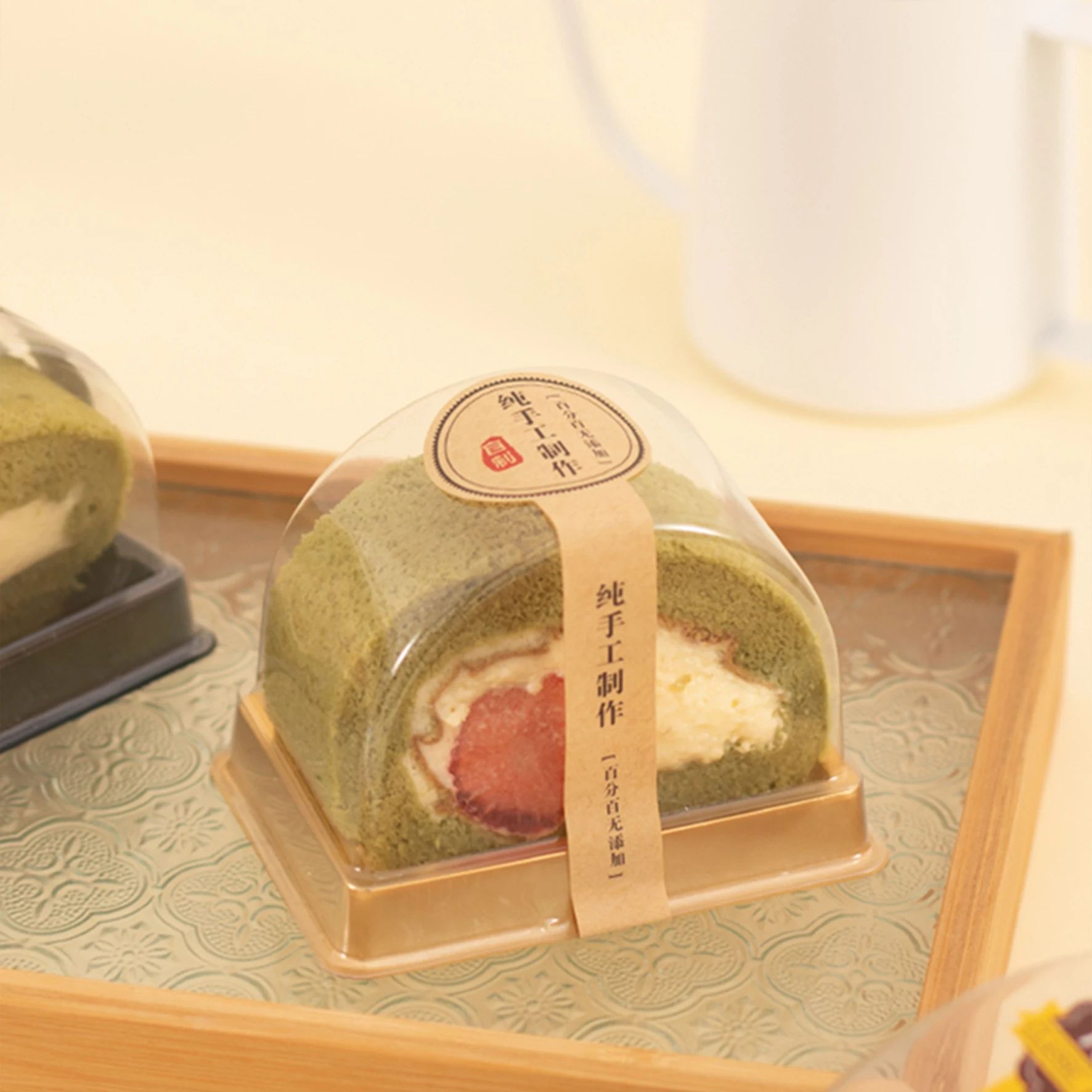 Swiss Roll cake Roll packaging box Baking disposable cake box clear plastic box