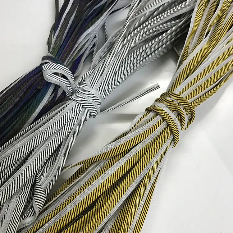 Wholesale High Visibility Silver Reflective Piping Bag Edging Reflective String Piping Stripe