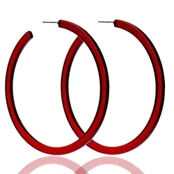 Summer Acrylic Hoop Earring Neon Color Large Earring Hoops