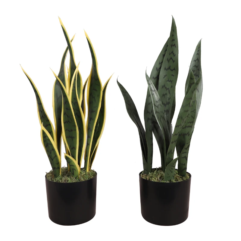 Искусственное змеиное растение Qihao маленькое искусственное настольное Sansevieria в горшке для помещений улицы дома офиса согревающий подарок