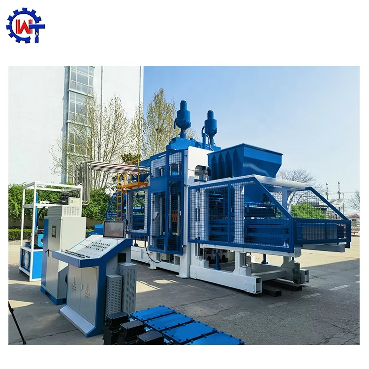 QT18-15 hollow block construction machinery interlock block making machine cement brick production machinery