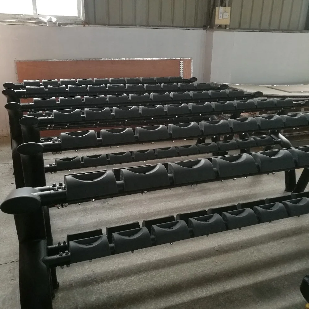 Sport Exercise Machine Weight Lifting Fitness Equipment Hex Neoprene Rubber Dumbbells Set Rack Wholesale Cast Iron Home Unisex