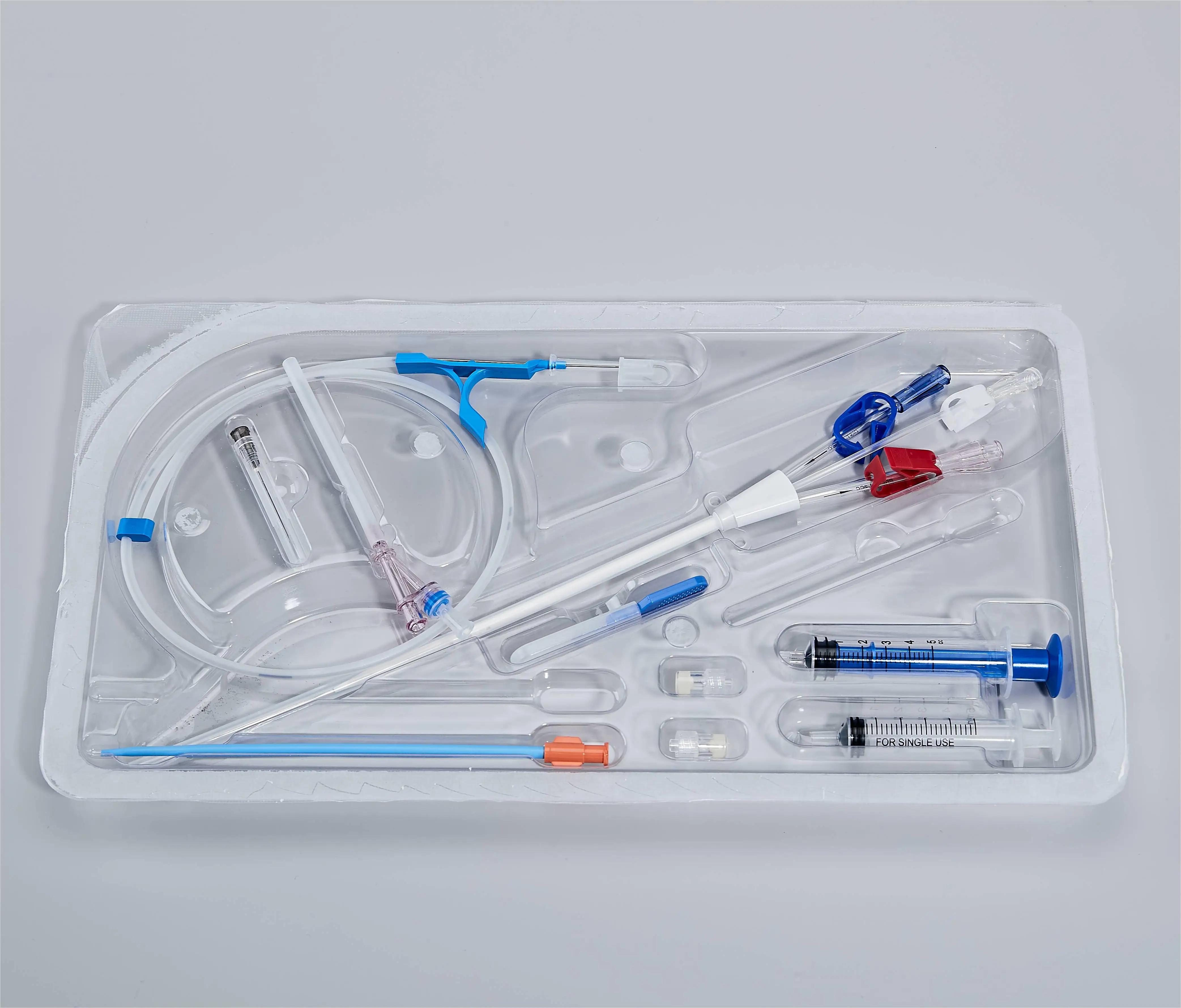 Medical Disposable Double Lumen Hemodialysis Dialysis Catheter Kit Set for Blood Purification