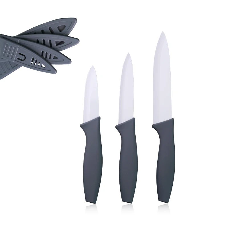 
Hot Sale 3pcs Coated Ceramic Kitchen Knives Colorful Nonstick Coating Kitchen Fruit Knife Set 