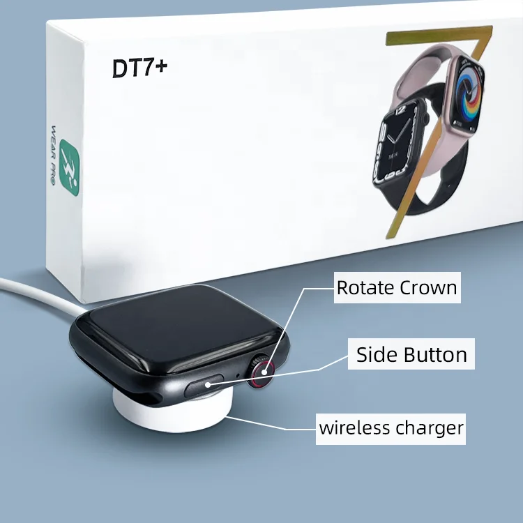 DT7+ Smartwatch Series 7 Wireless Charging 1.75 Inch Full Touch Screen DT7+ Smart Watch