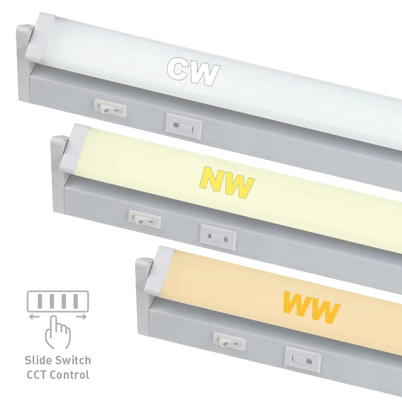 Full PC Body Manufacture Wholesale Hot Sale High Quality Option Button Or Slide Switch CCT Control  Rotatable LED Linear Fixture