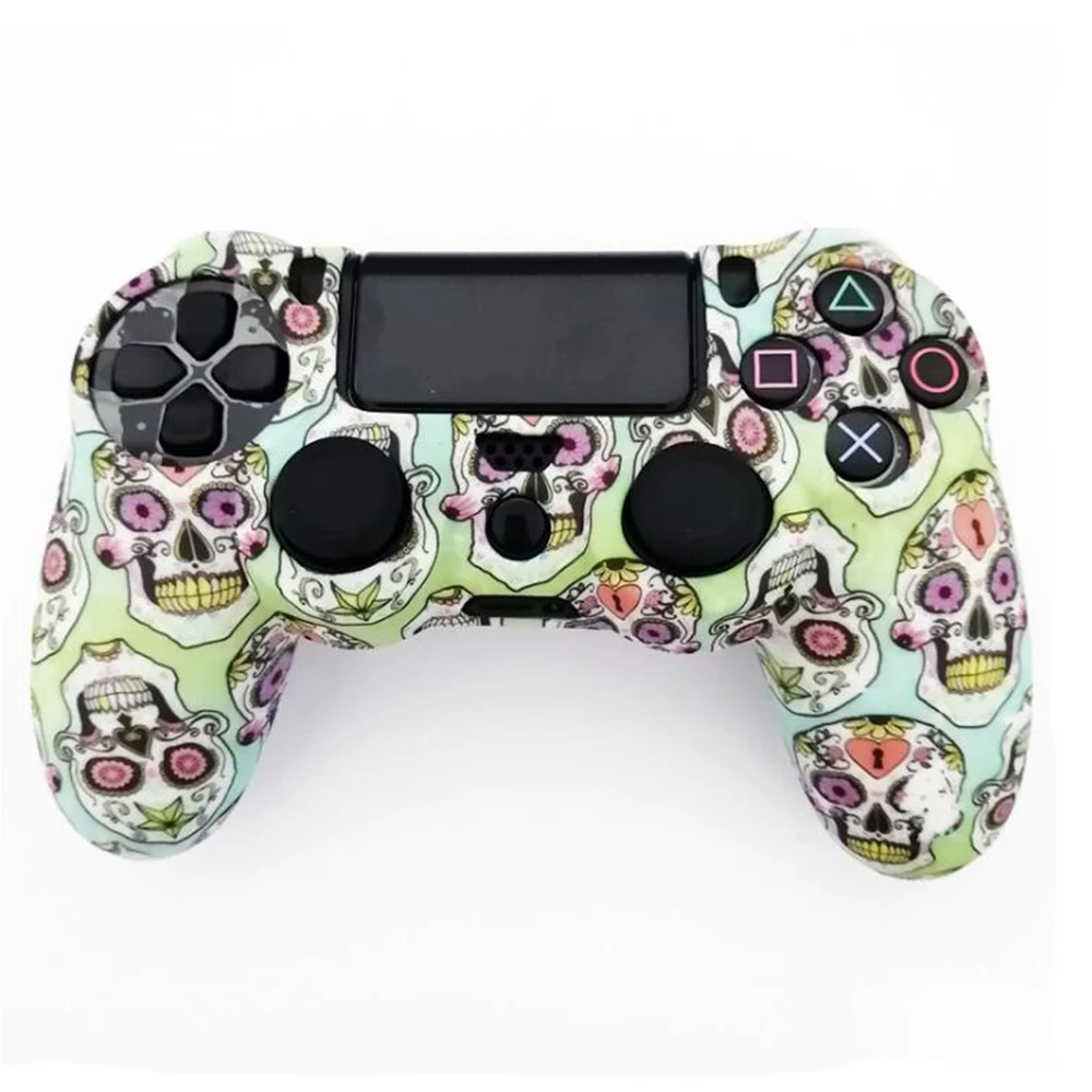 Soft Silicone Rubber Skin Case For PS4 Gamepad Protective Cover For PS4 Pro Slim Controller Camo Style