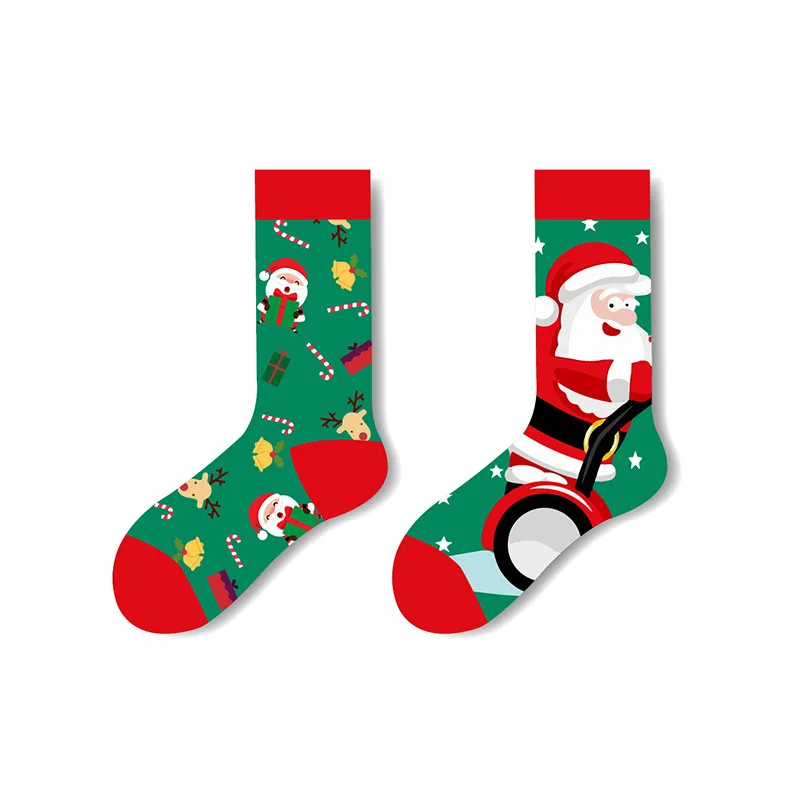 Wholesale New Arrival AB Design Jacquard Crew Socks Custom Christmas Cotton Dresses for Unisex Funny Tube Body Cuff Logo Winter