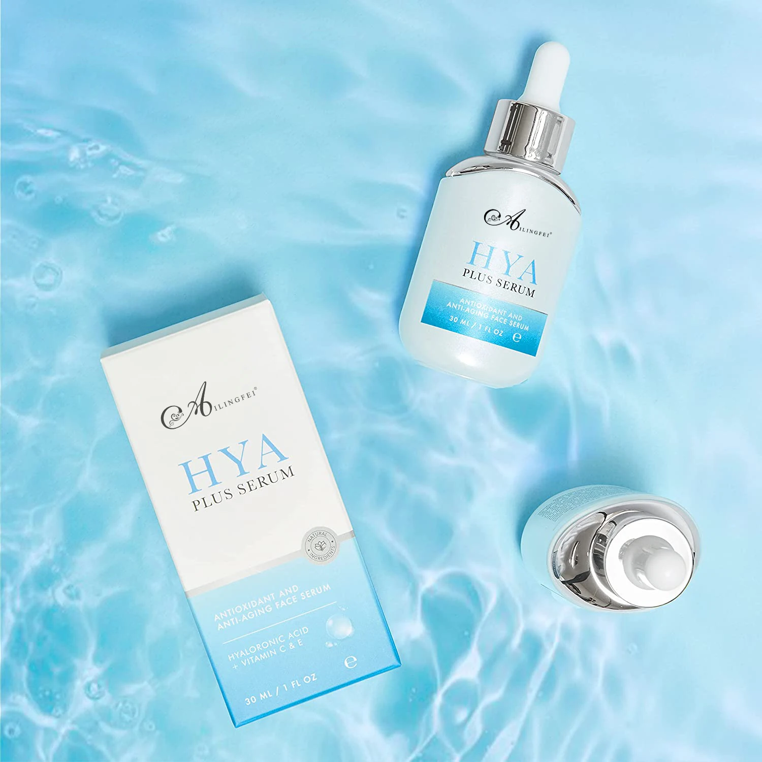 Private Label Natural Anti-Aging, Moisturizes and Plumps Skin Hyaluronic Acid Face Serum Hya Plus Serum