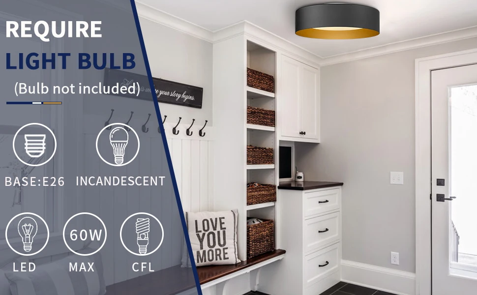 
Flush Mount Ceiling Light, 14