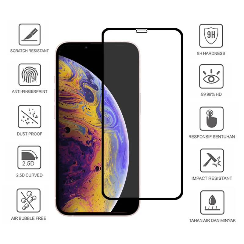Factory Price Full Glue 5D 9D 10D 111D 9H Screen Protector Tempered Glass For Iphone 11 12 13 Pro Max Lowest Price