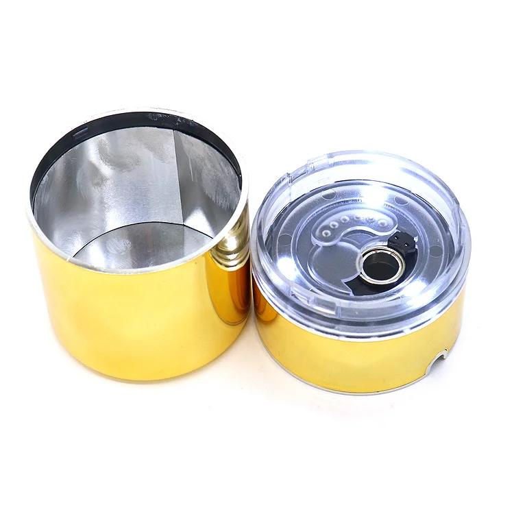 Car Gadgets Led Ashtray Mini Car Trash Can Detachable Ash Tray with Led