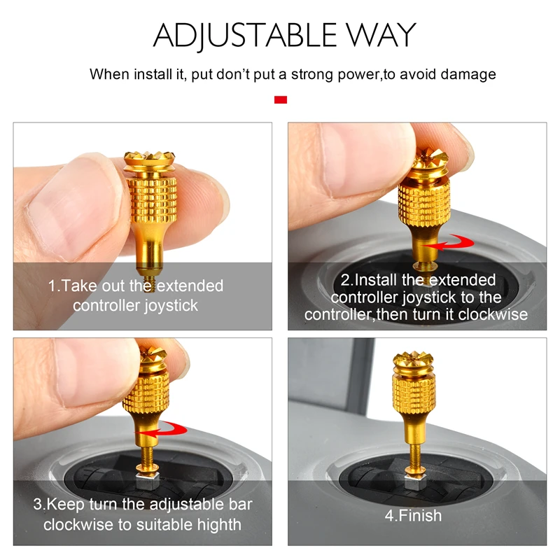 STARTRC Aluminum Alloy Remote Control Sticks for DJI FPV Remote Controller 2 Joystick Replacement Accessories