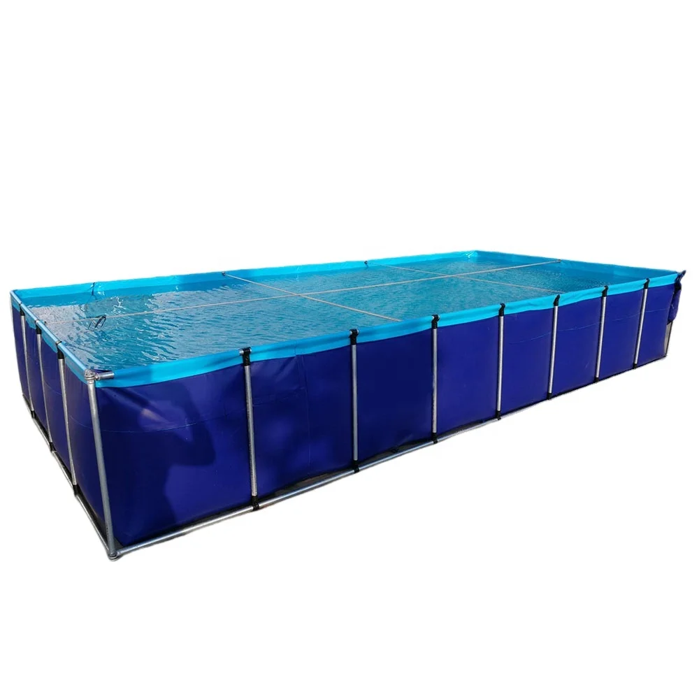 High Density Fish tank Farm Breeding Large Capacity Galvanized Pipe Fish tank Tarpaulin Fish Pond Farm