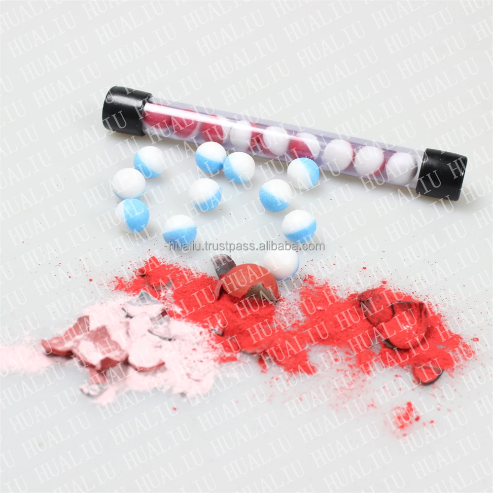 Self defense black powder filling 10 counts tube New Style Outdoor Gun Shoot 0.68/0.5/0.43 Caliber PLA Shell powder balls