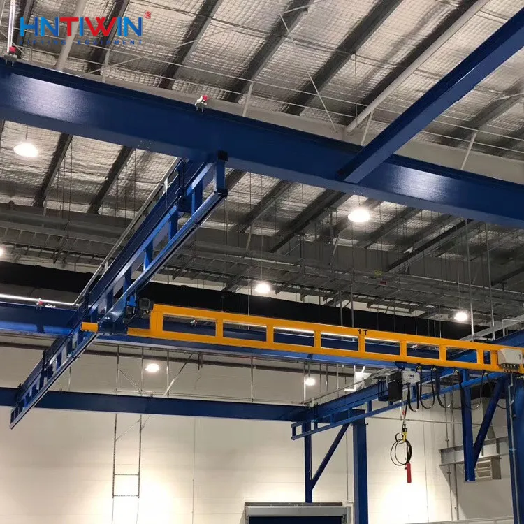 CE approved Workshop Flexible Track Rail Electric Trolley light System Combined Crane