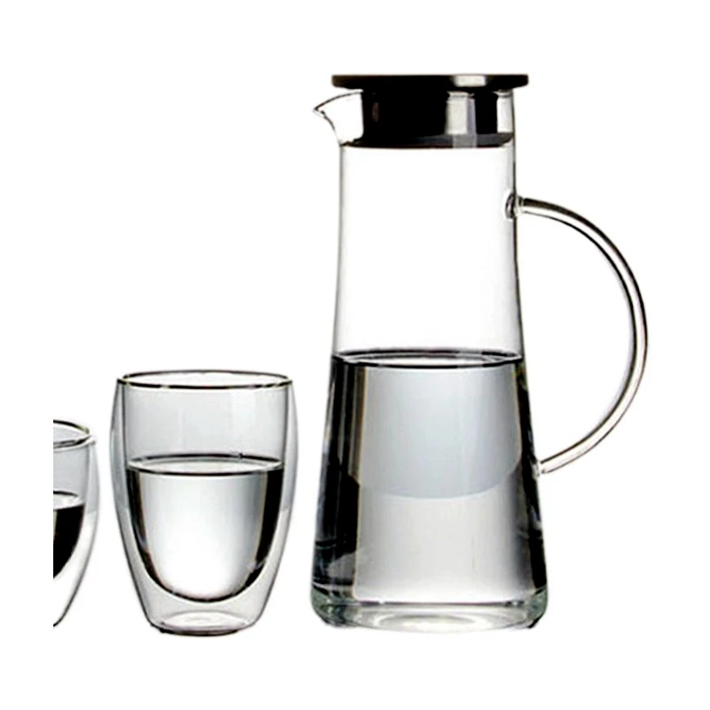 
Multifunctional pyrex glass water jar with easy pouring pitcher nozzle 