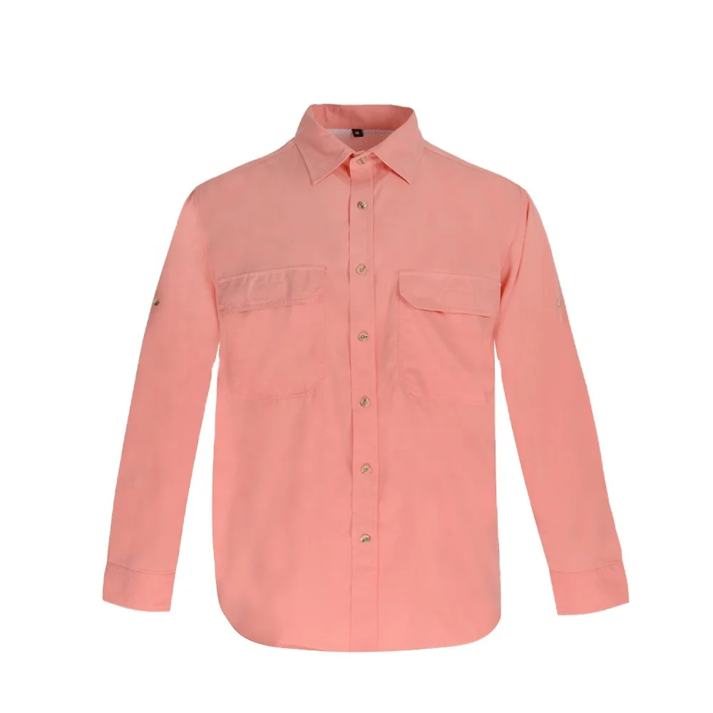 Оптовая продажа от покупателей электронной коммерции, обычные рубашки для рыбалки с длинным рукавом и защитой от УФ-лучей онлайн для мужчин