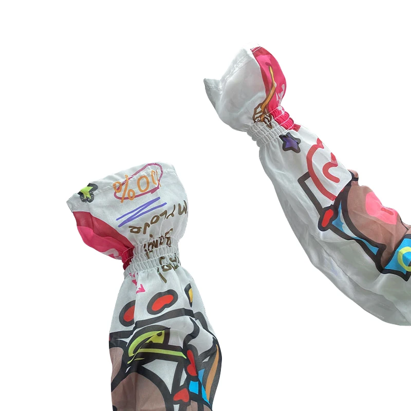 Cute fairy tale town out door Cooling Sun protection Driving Cycling Arm sleeve for Women