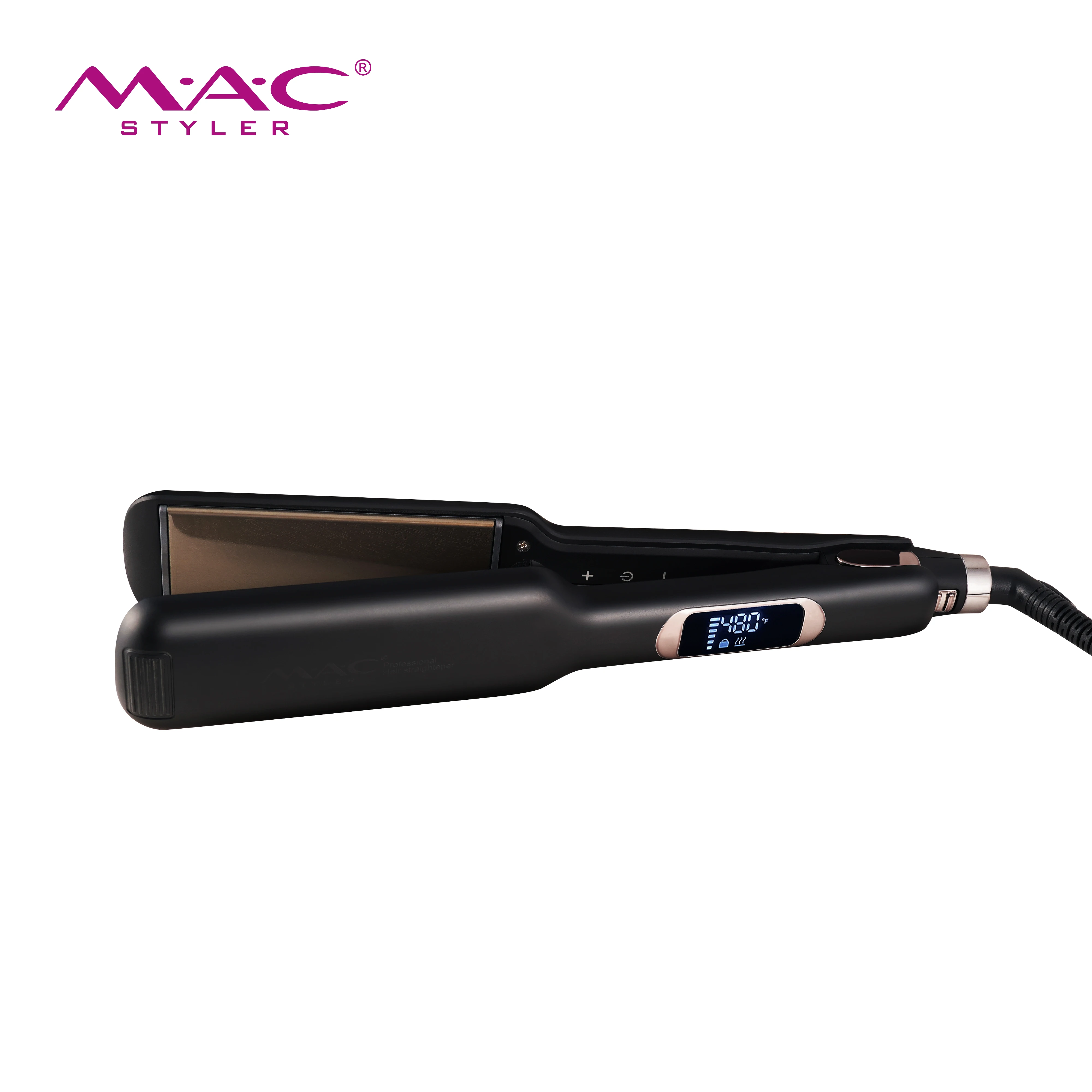 MAC Hair Straightener titanium flat irons Professional Designed  Digital LCD Display Salon Care Hair Straightener