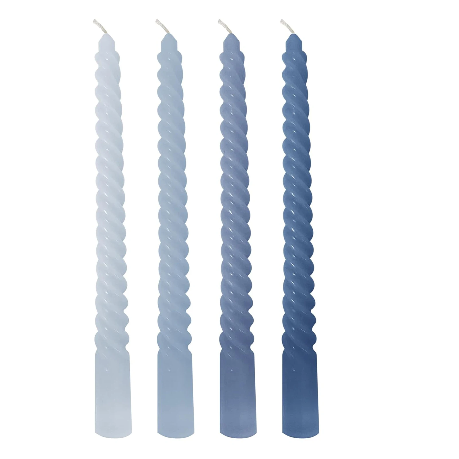 Wholesale 4-Packs Spiral Taper Candles for Home Decoration Smokeless Paraffin Wax for Christmas Dinner Party Wedding Diwali