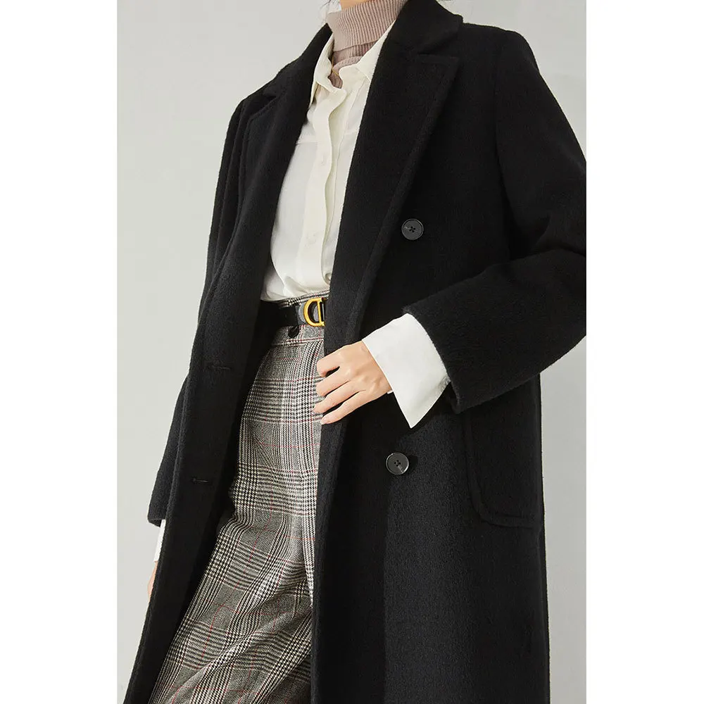 2023 Professional Manufacture ODM&OEM Custom Mongolia  Autumn Winter Cashmere Wool Coat Women