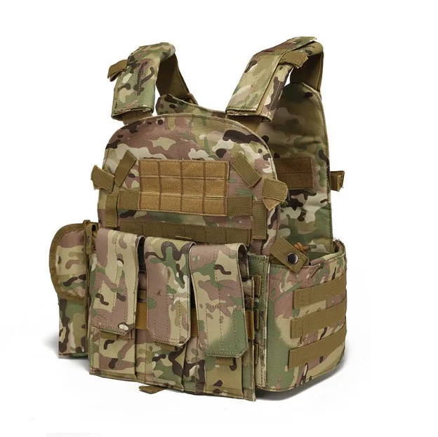 Men Tactical bag 6094 vest Molle Bag 600D Nylon CS Combat Tank Top Shooting Expansion Game Air Gun Sports Belt 3 Magazine Bags