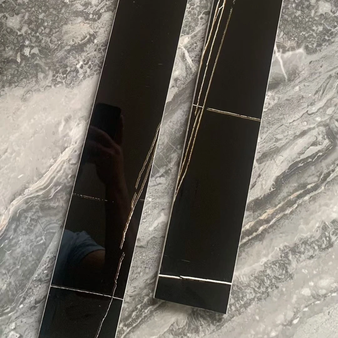 80*11 golden line skirting porcelain tile straight line accessory borders  for building material