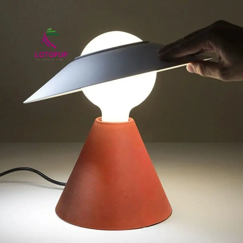DOBEST BRIGHT modern table lamp  Creative straw hat glass lamp personality  table lamps home decor
