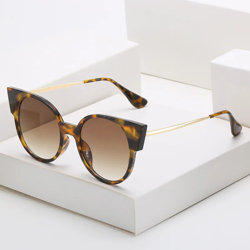 wholesale cheap Luxury Fashion women Oversized sun glasses round retro Shades Sunglasses for ladies