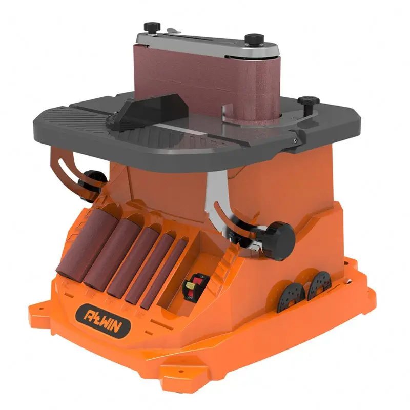 Vertical Drum Belt Oscillating Spindle Sander Woodworking 110-120V 2000 RPM Electric Aluminum DIY Customizable 350W Allwin 60hz